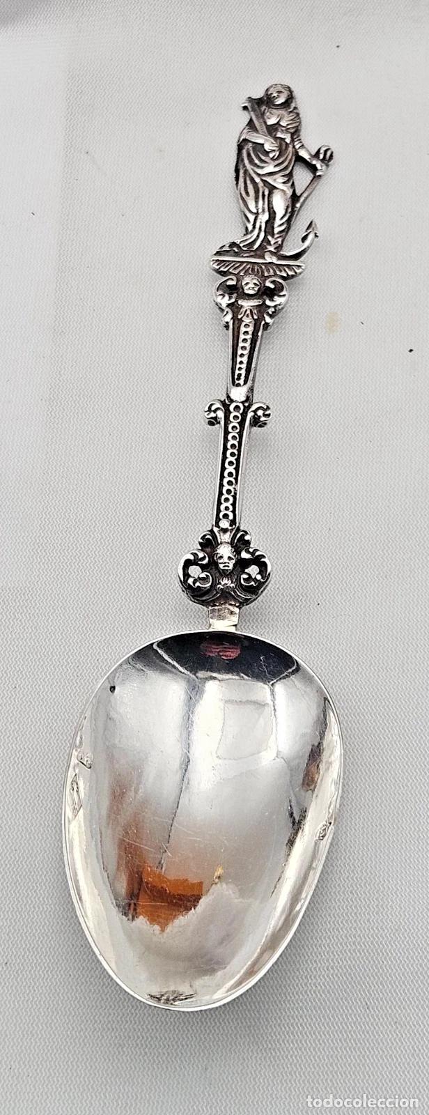 Oggetti Antichi: COLLECTOR ANCIENNE CUILLERE D'APOTRE EN ARGENT L 19.50 CM