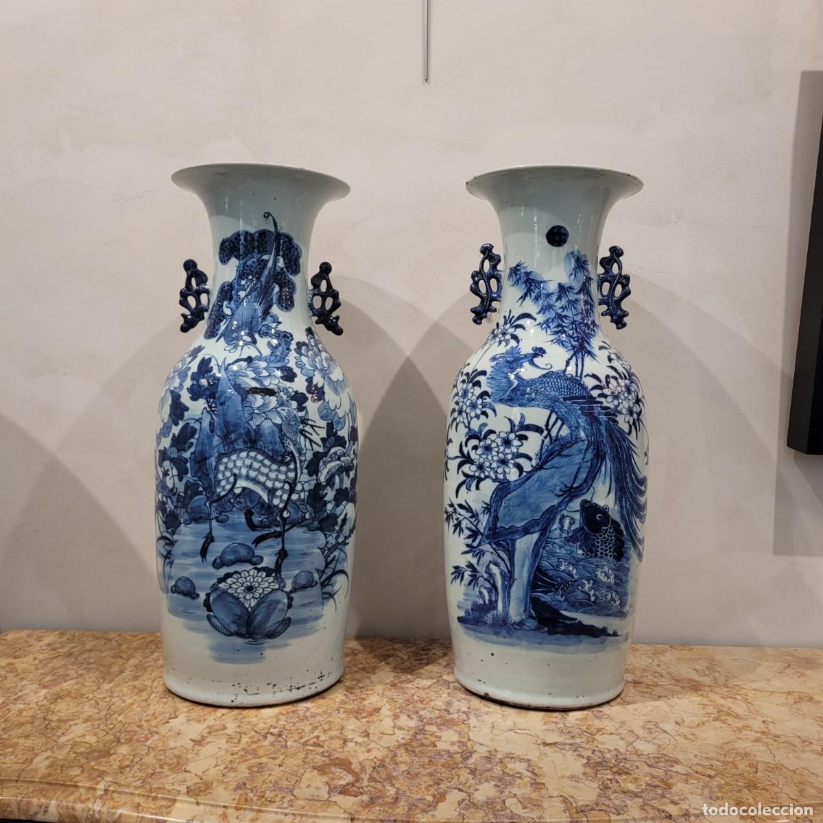 Antig&uuml;edades: Pareja jarrones chinos - Foto 2