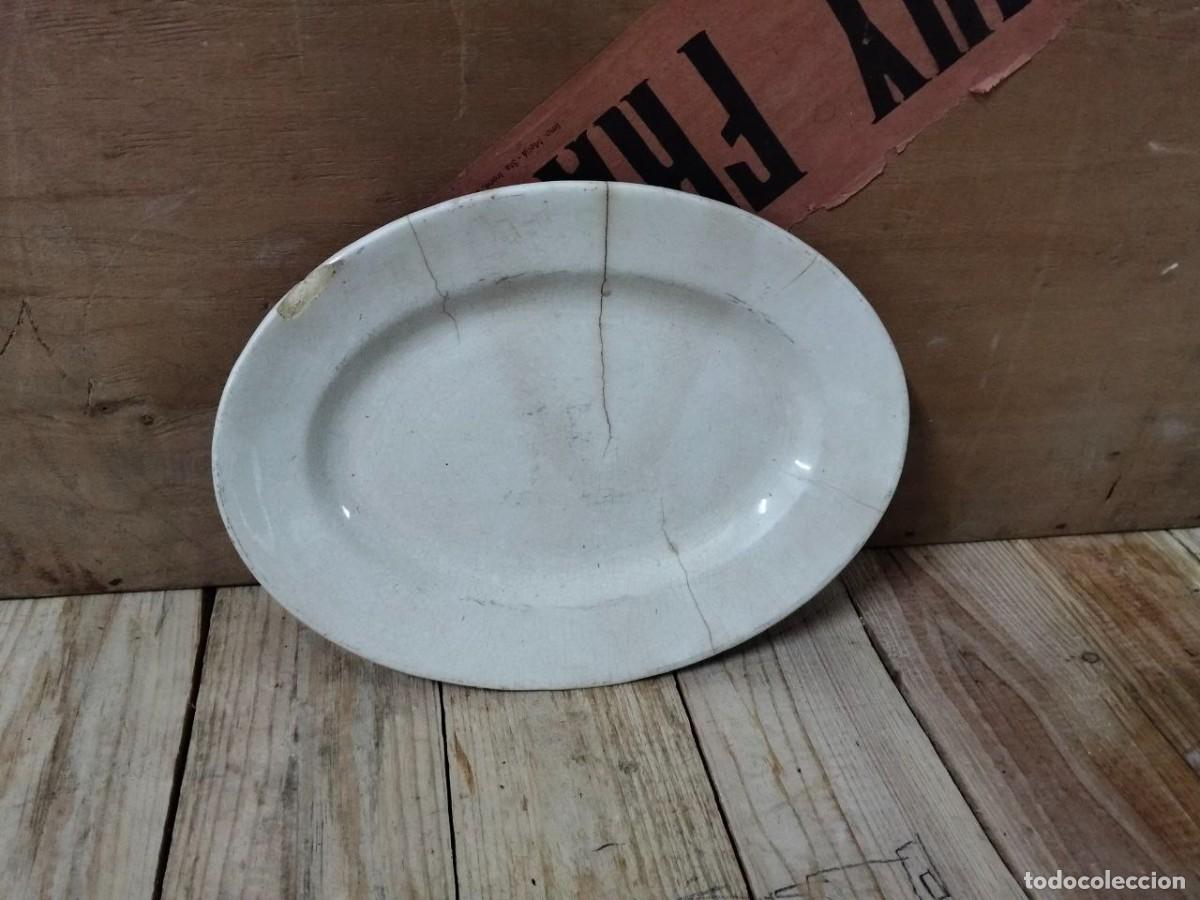 Antiquit&eacute;s: Fuente Ovalada-Pickman La Cartuja de Sevilla-Sello Ancla-S. XIX/XX-Ideal Restauraci&oacute;n o atrezo