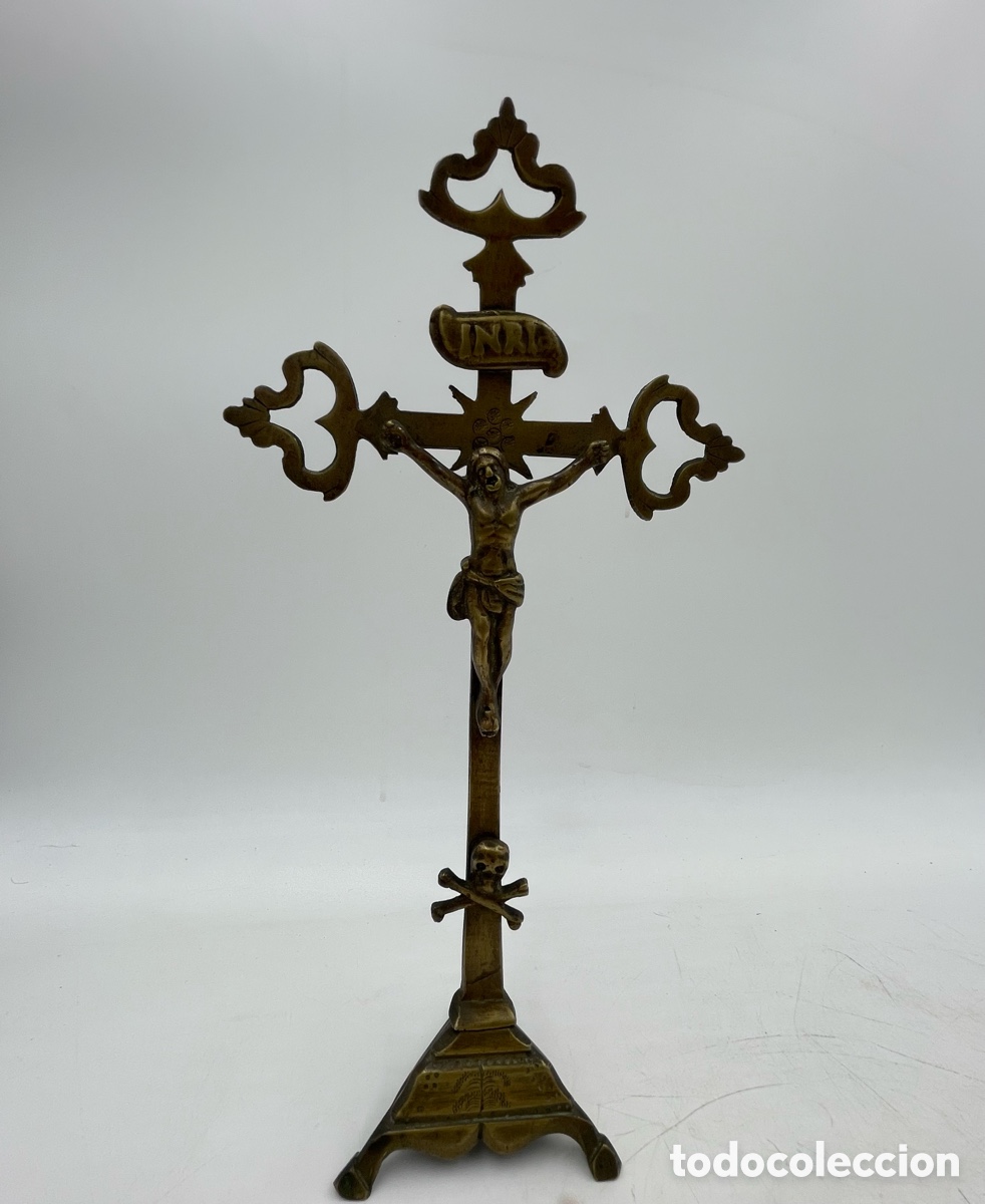 Antig&uuml;edades: Antigua Cruz de bronce. - Foto 10