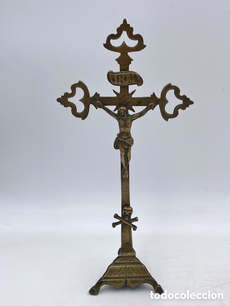 Antig&uuml;edades: Antigua Cruz de bronce. - Foto 1