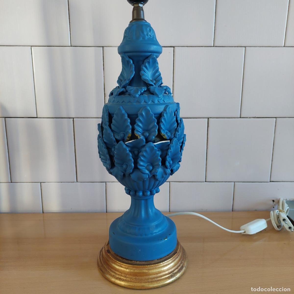 Antig&uuml;edades: Lampara de ceramica Manises - Foto 2