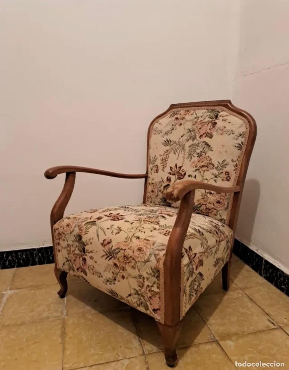 Antig&uuml;edades: Sill&oacute;n antiguo tapizado