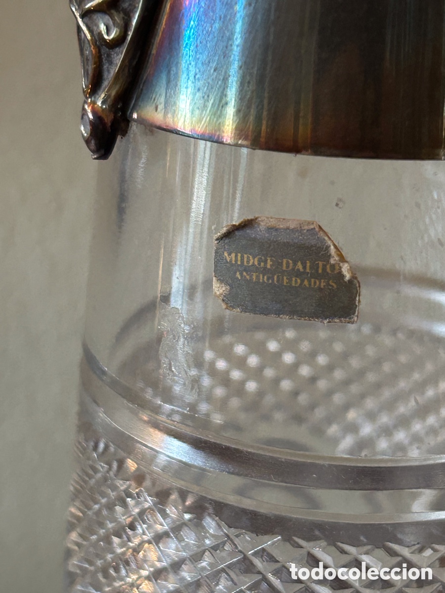 Antig&uuml;edades: Jarra cristal tallado y plata - Foto 6