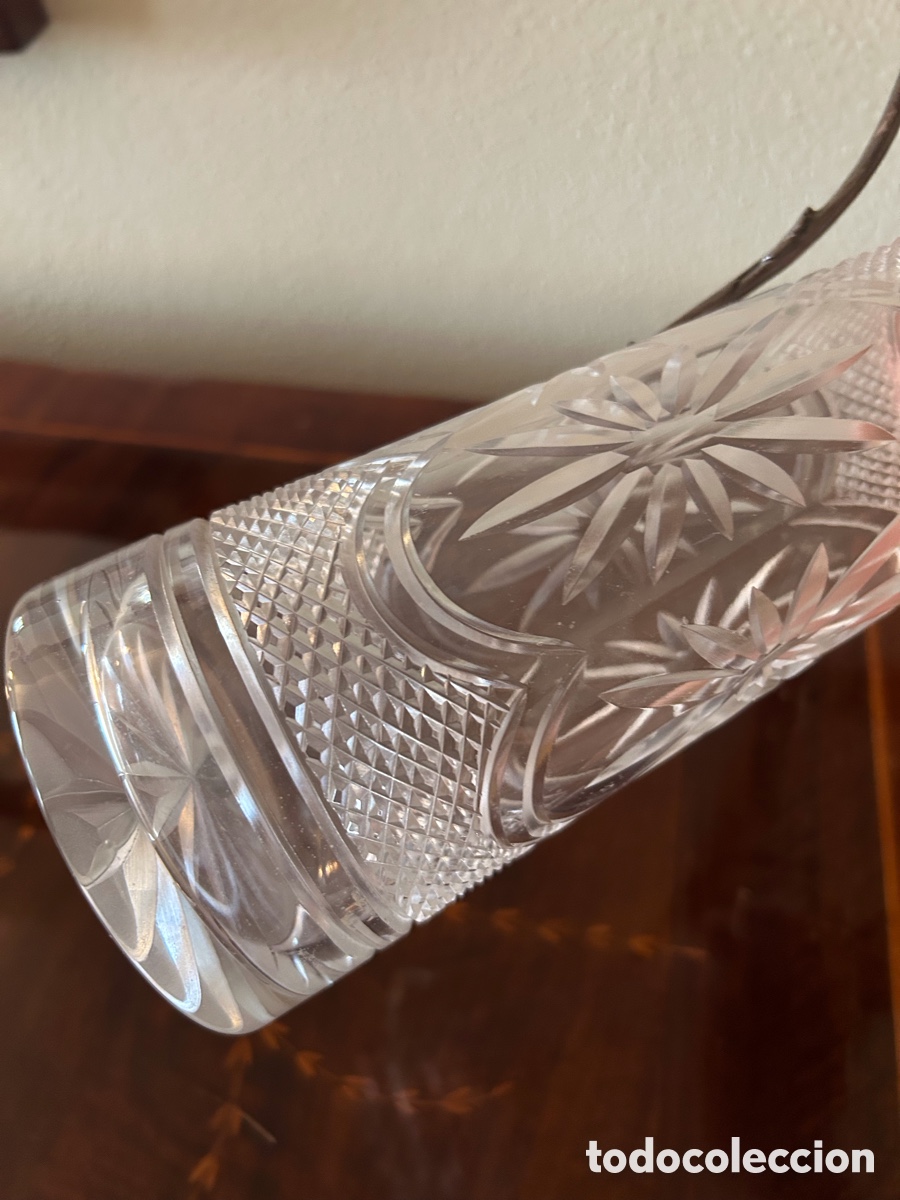 Antig&uuml;edades: Jarra cristal tallado y plata - Foto 9