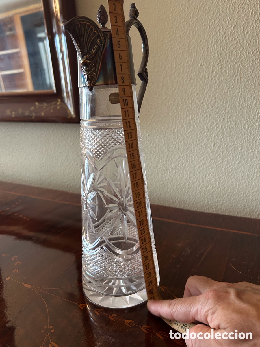 Antig&uuml;edades: Jarra cristal tallado y plata - Foto 11