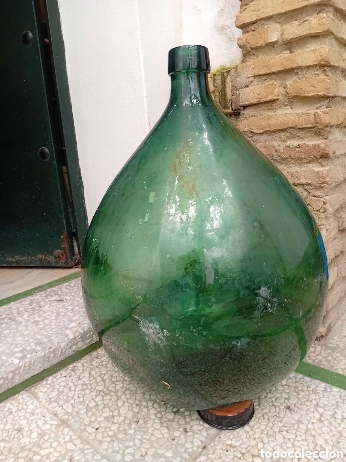 Antig&uuml;edades: DAMAJUANA EN CRISTAL VERDE - Foto 2