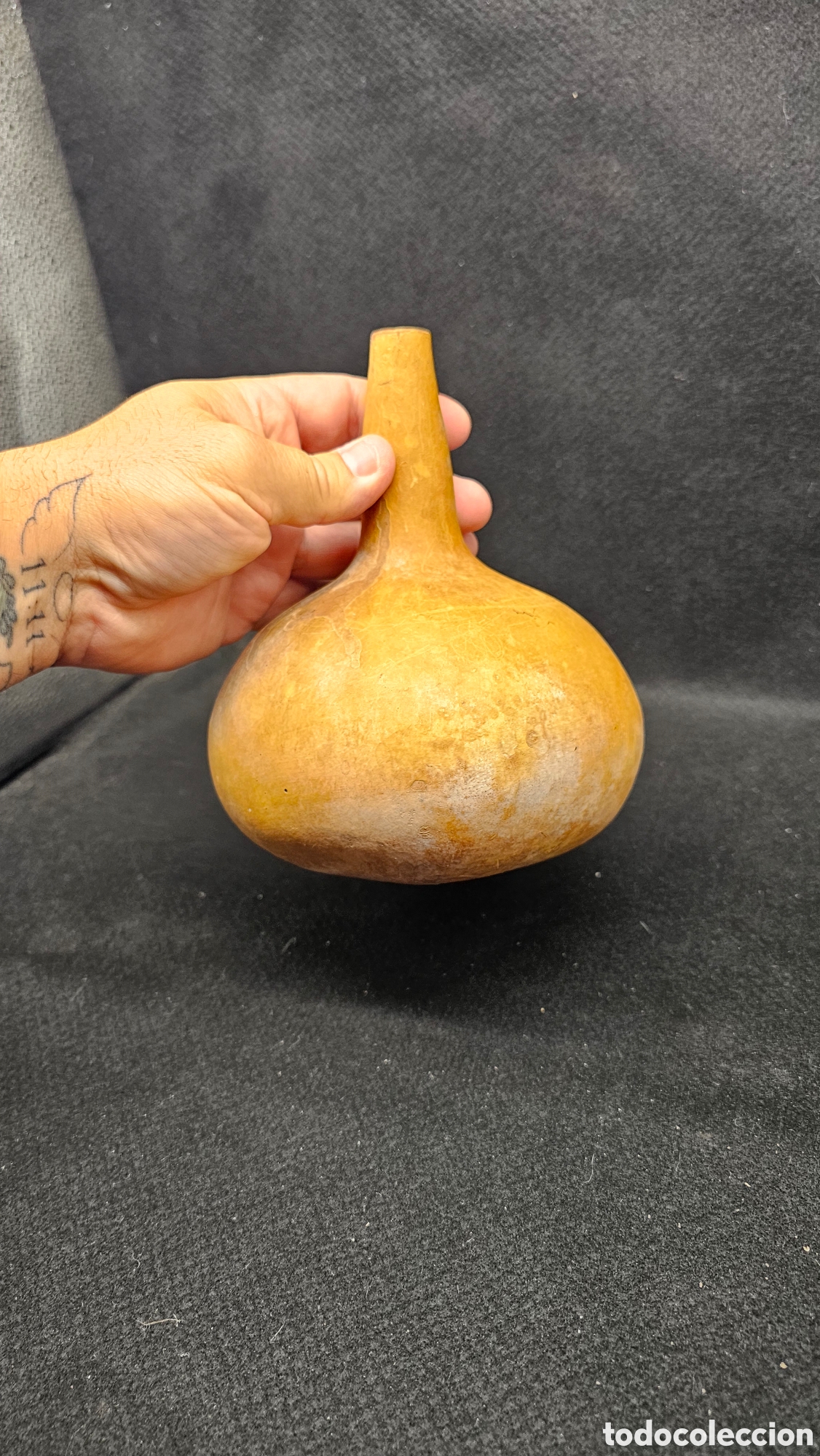 Antig&uuml;edades: Recipiente de calabaza natural.... - Foto 7