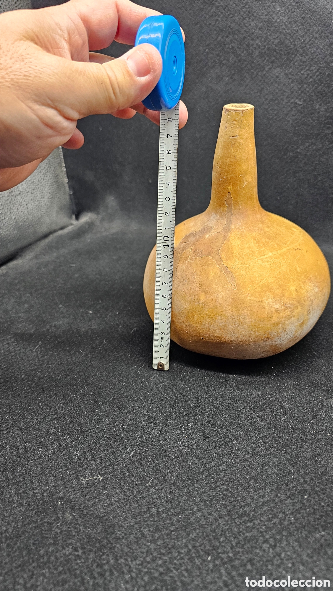 Antig&uuml;edades: Recipiente de calabaza natural.... - Foto 8