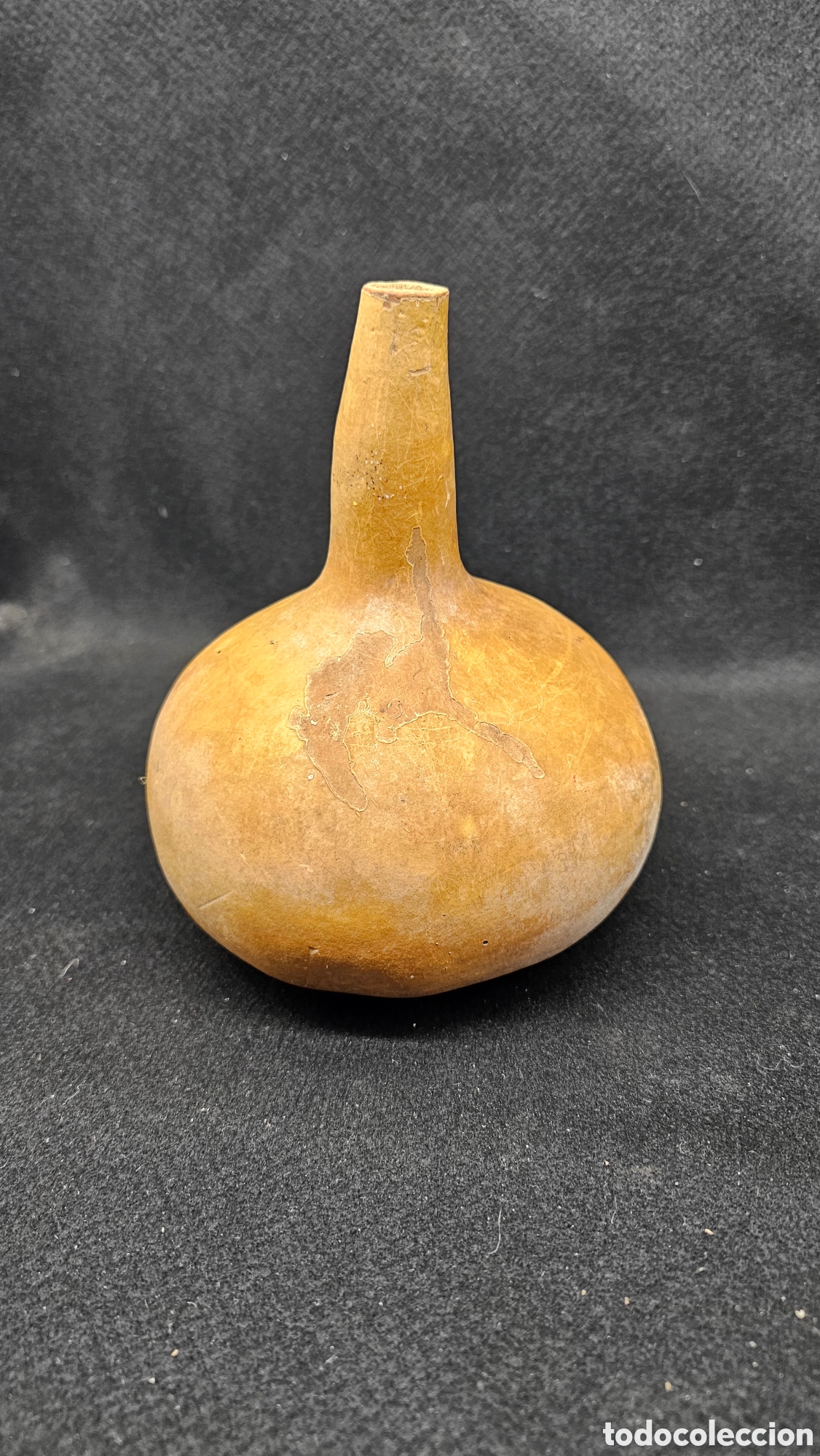 Antig&uuml;edades: Recipiente de calabaza natural.... - Foto 1