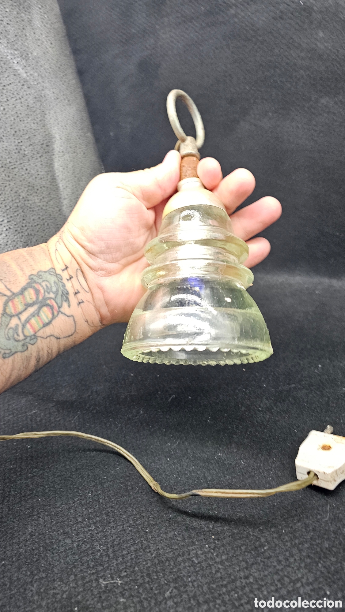 Antig&uuml;edades: L&aacute;mpara hecha con jicara - Foto 6