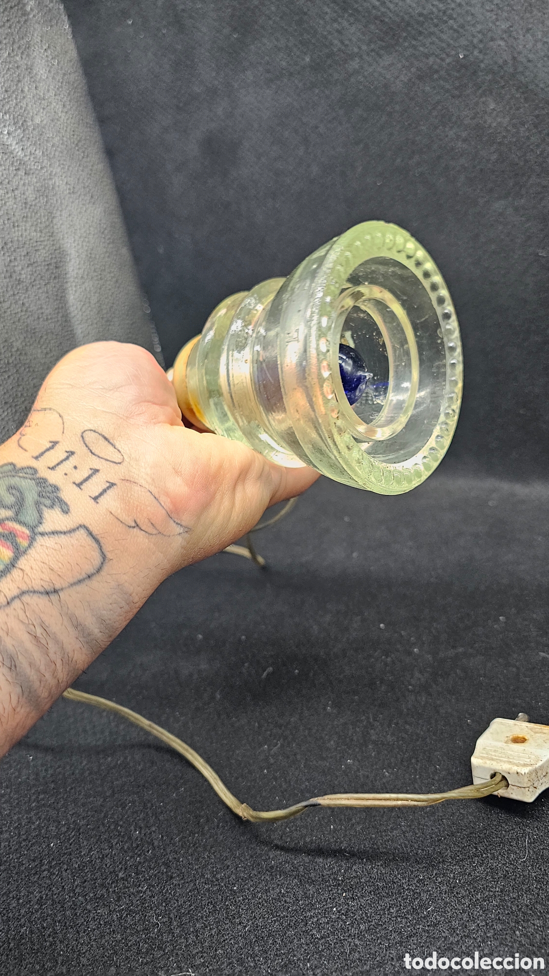 Antig&uuml;edades: L&aacute;mpara hecha con jicara - Foto 8