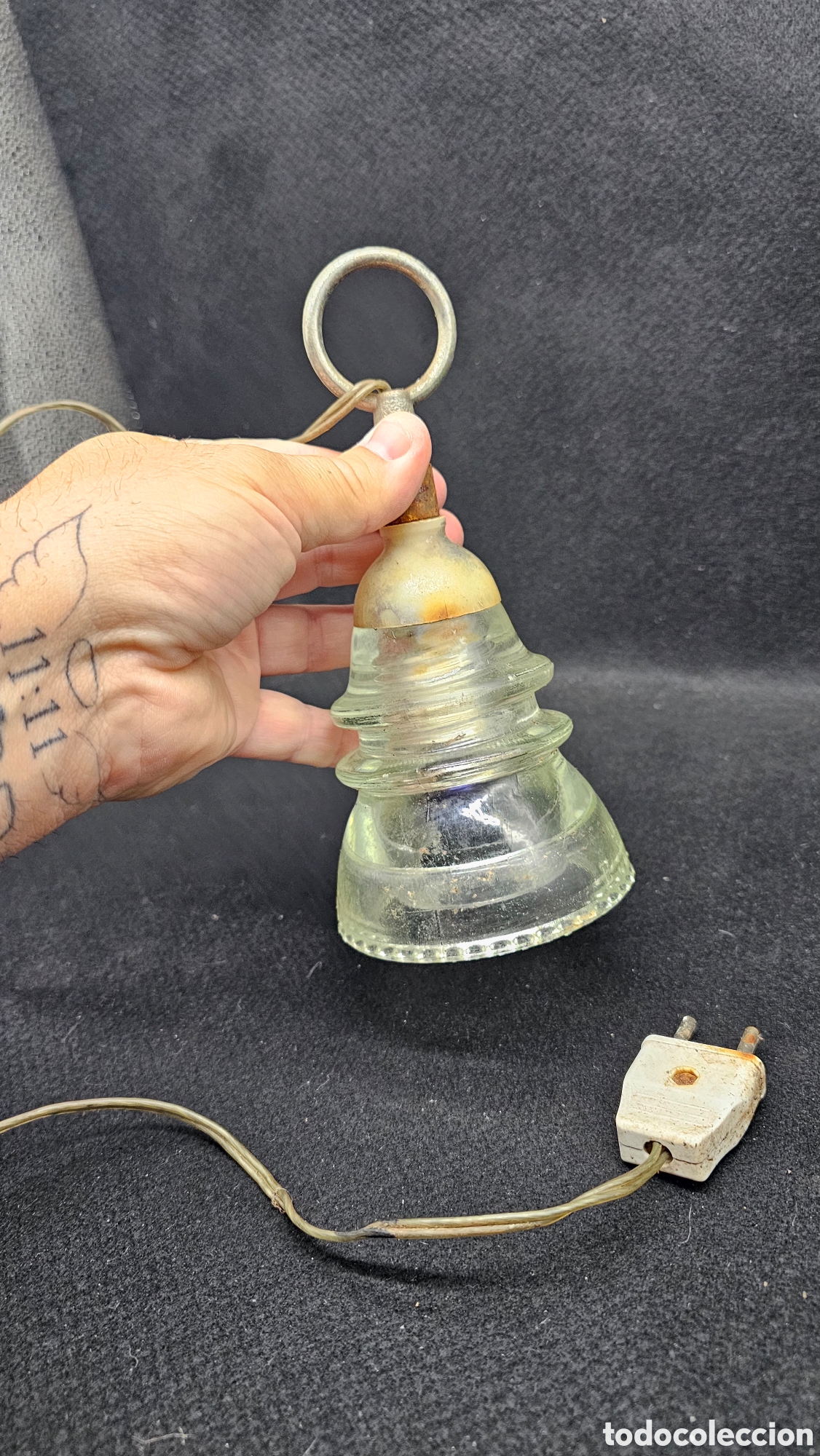 Antig&uuml;edades: L&aacute;mpara hecha con jicara - Foto 9