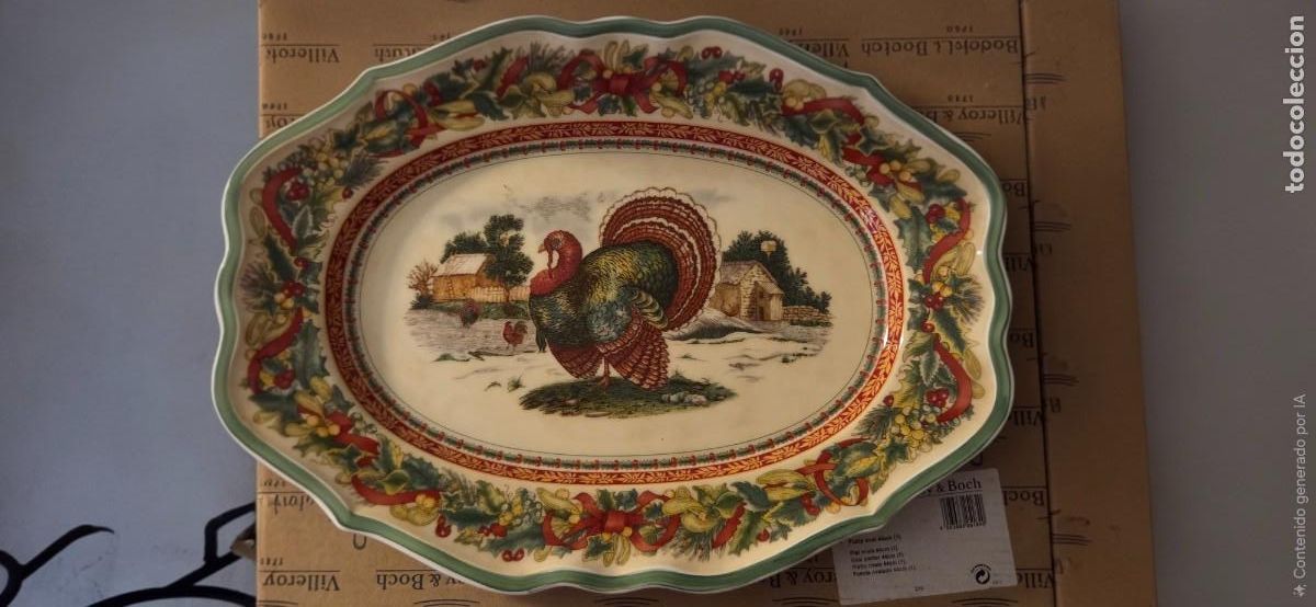 Antig&uuml;edades: Fuente de porcelana de la firma alemana Villeroy&Boch, 44 cm., a estrenar