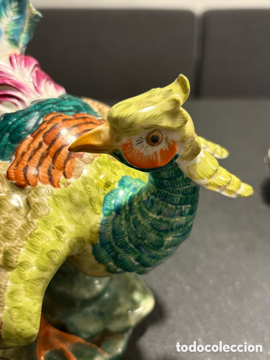 Oggetti Antichi: FIGURA FAIS&Aacute;N HISPANIA &ndash; PORCELANA ESPA&Ntilde;OLA PINTADA A MANO &ndash; 27 CM