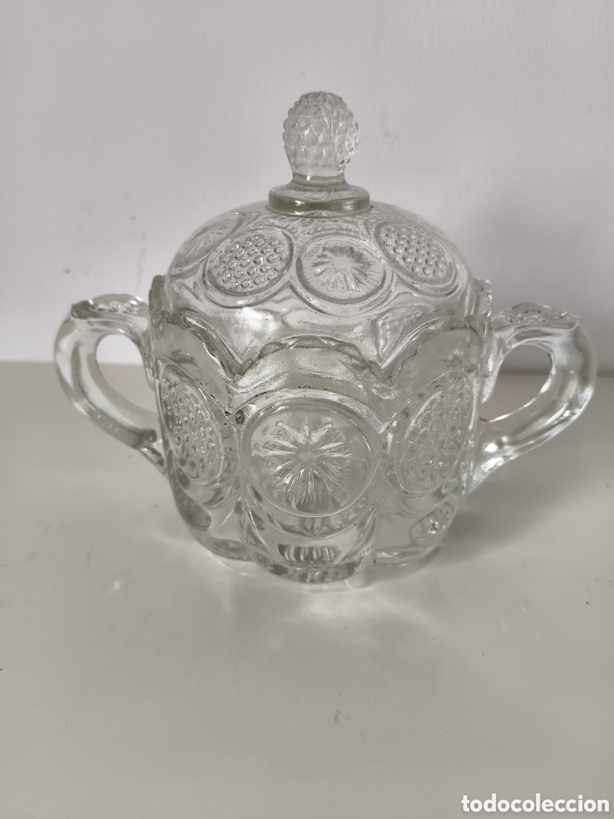 Antiquit&eacute;s: Antiguo azucarero de cristal de Santa Lucia Cartagena