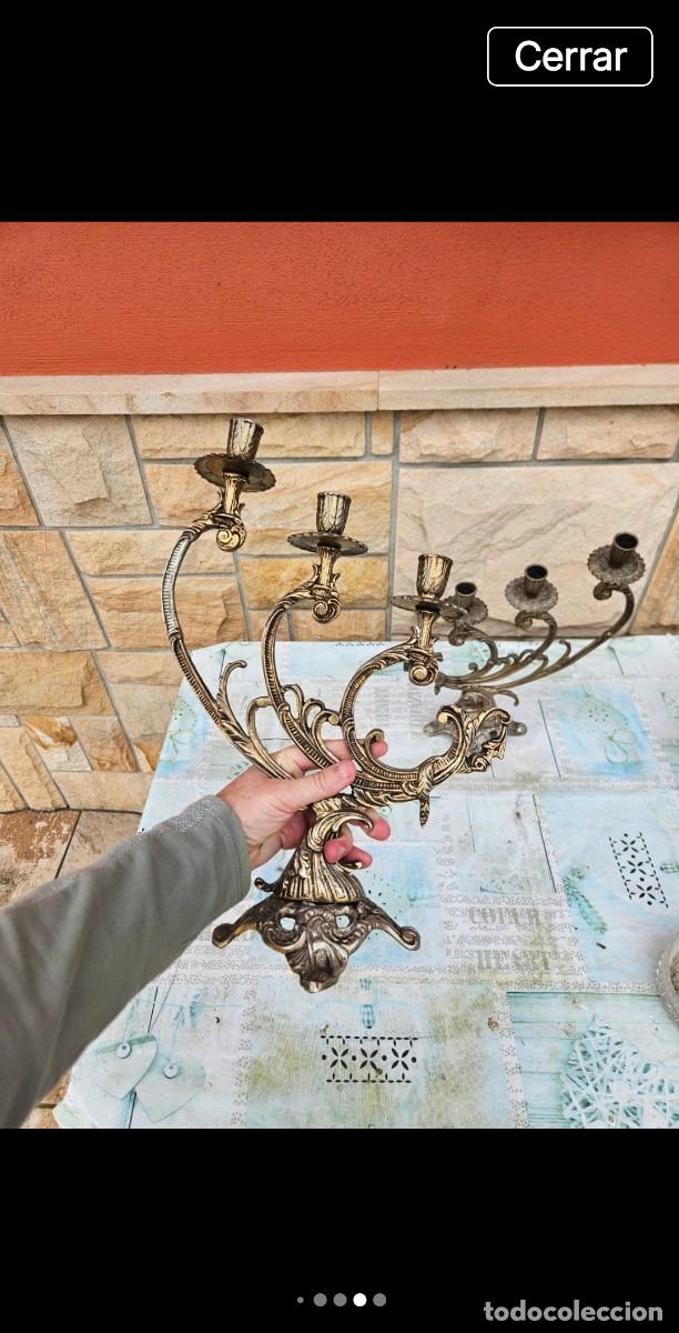 Antig&uuml;edades: 1 elegante candelabro bronce - Foto 6