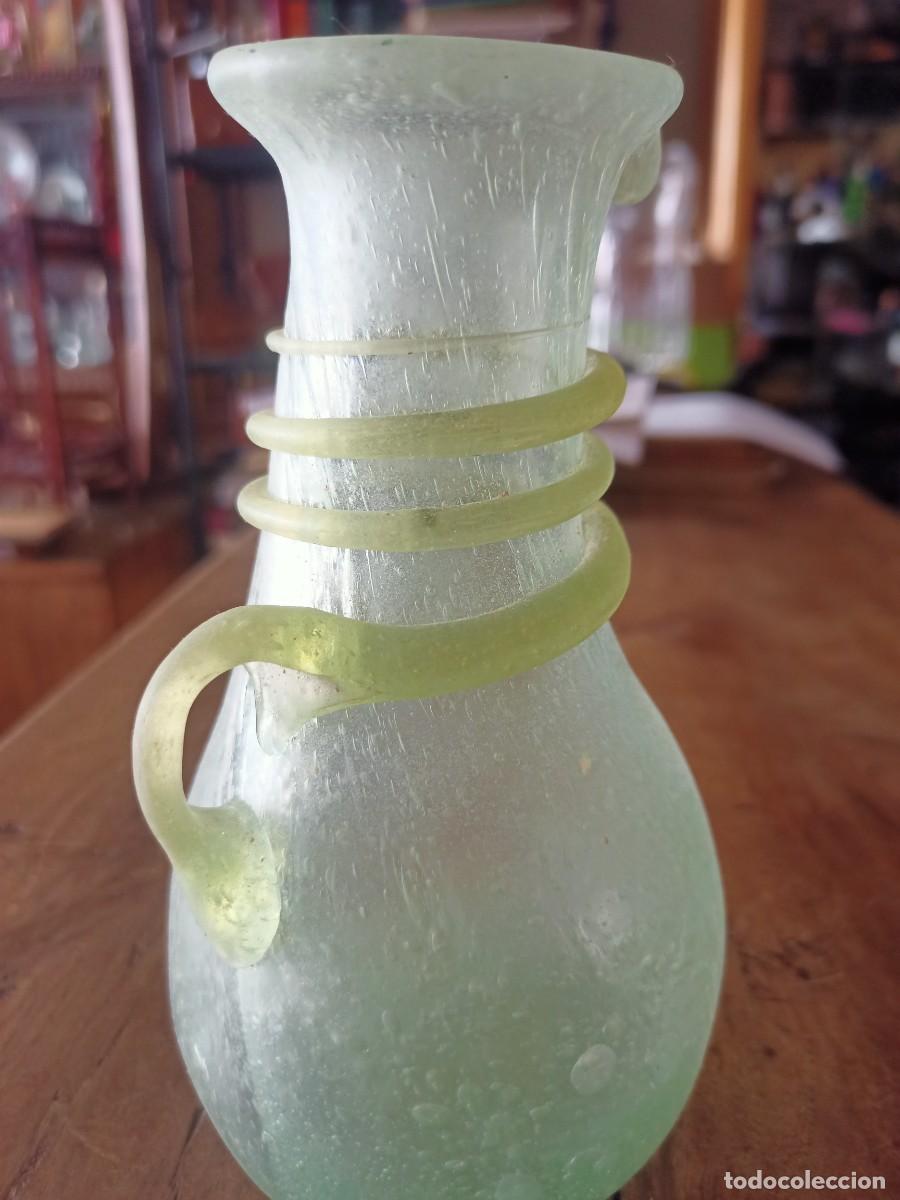 Antig&uuml;edades: Jarroncito de cristal, 18cm de altura - Foto 3