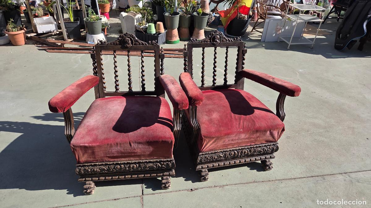 Antig&uuml;edades: sillones antiguos del renacimiento - Foto 1