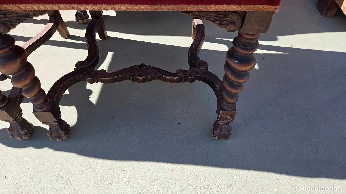 Antig&uuml;edades: 4 sillas antiguas del renacimiento - Foto 6