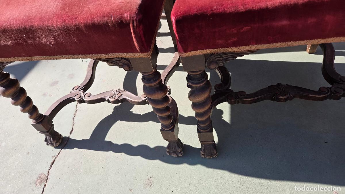 Antig&uuml;edades: 4 sillas antiguas del renacimiento - Foto 7