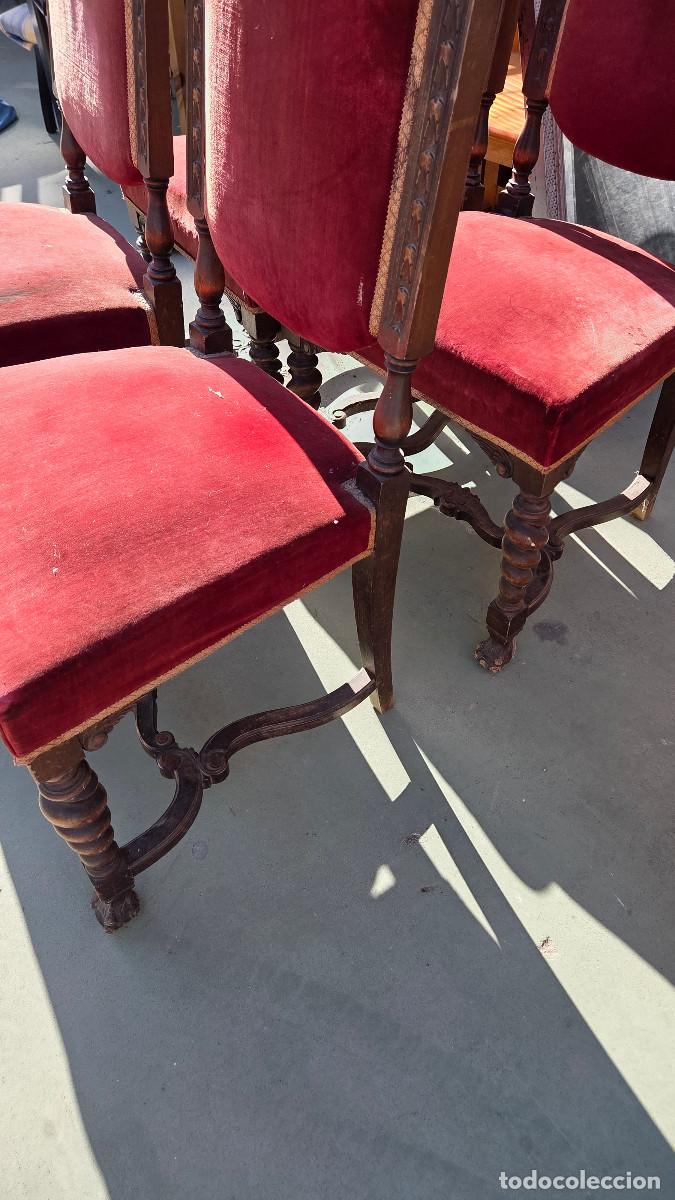 Antig&uuml;edades: 4 sillas antiguas del renacimiento - Foto 9