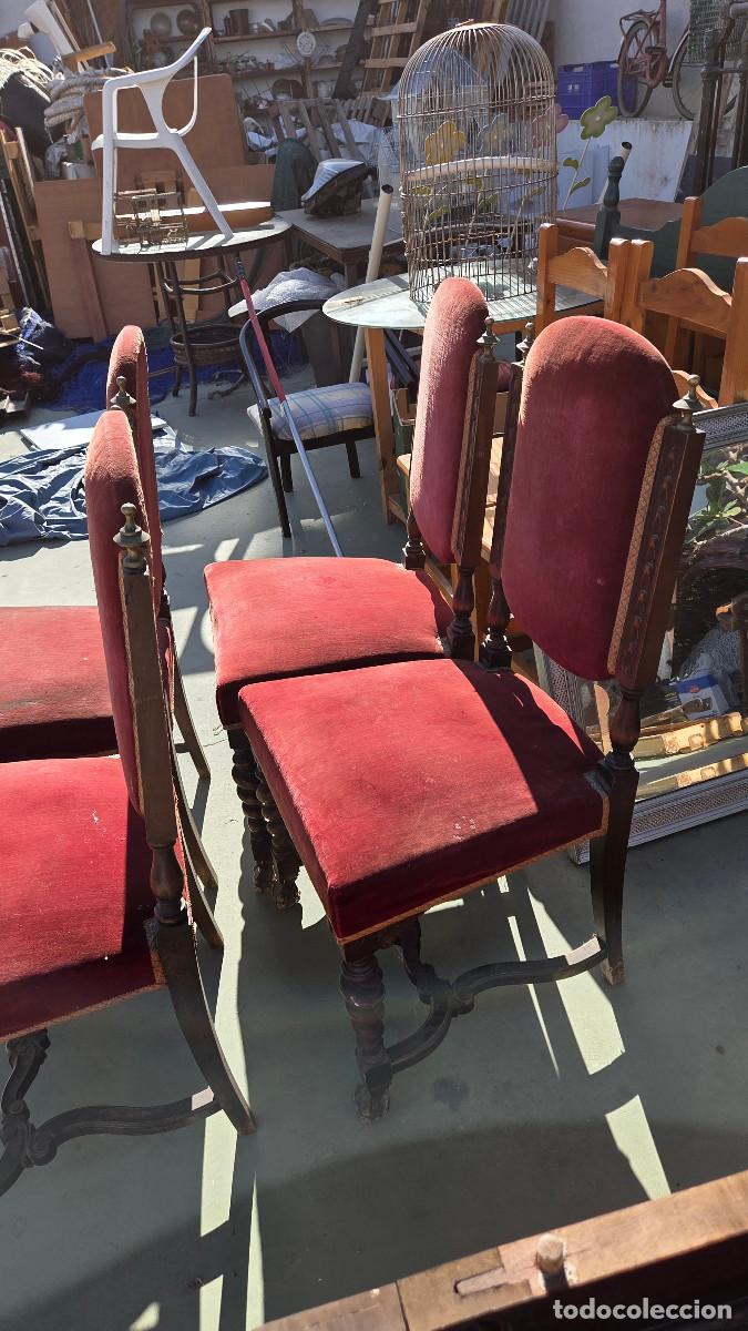 Antig&uuml;edades: 4 sillas antiguas del renacimiento - Foto 10