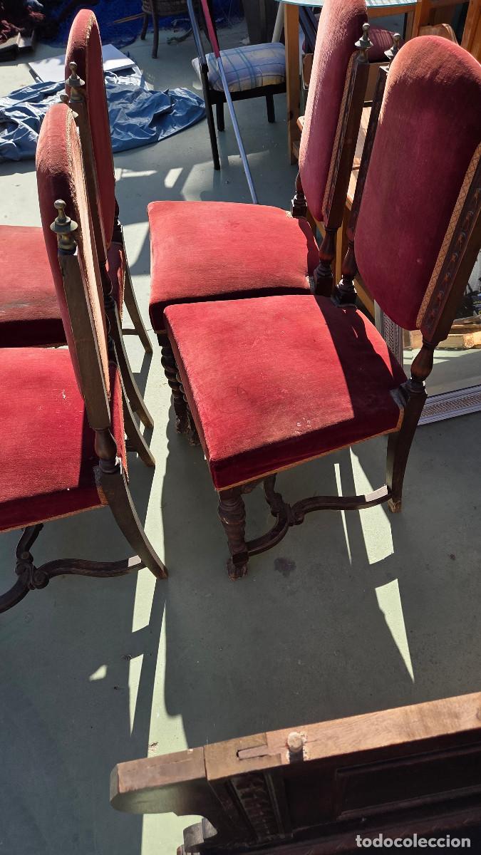 Antig&uuml;edades: 4 sillas antiguas del renacimiento - Foto 11