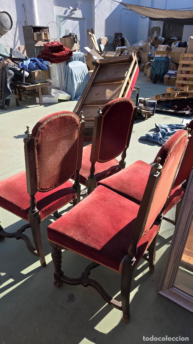 Antig&uuml;edades: 4 sillas antiguas del renacimiento - Foto 12