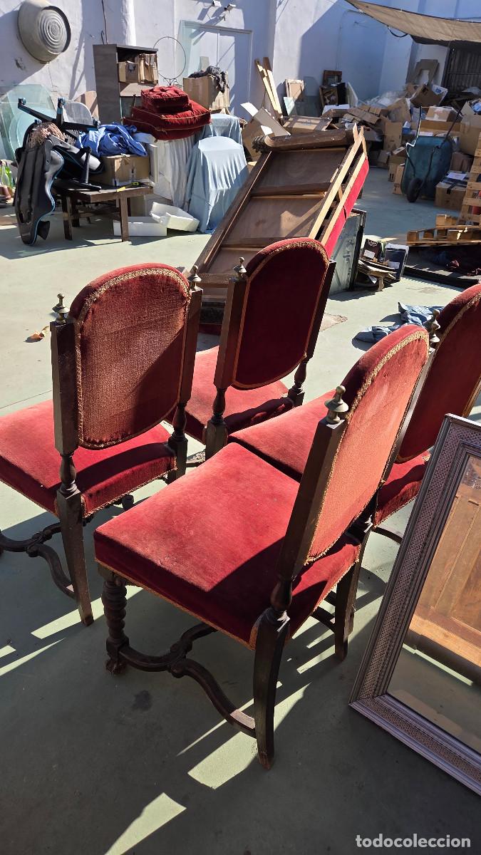 Antig&uuml;edades: 4 sillas antiguas del renacimiento - Foto 13