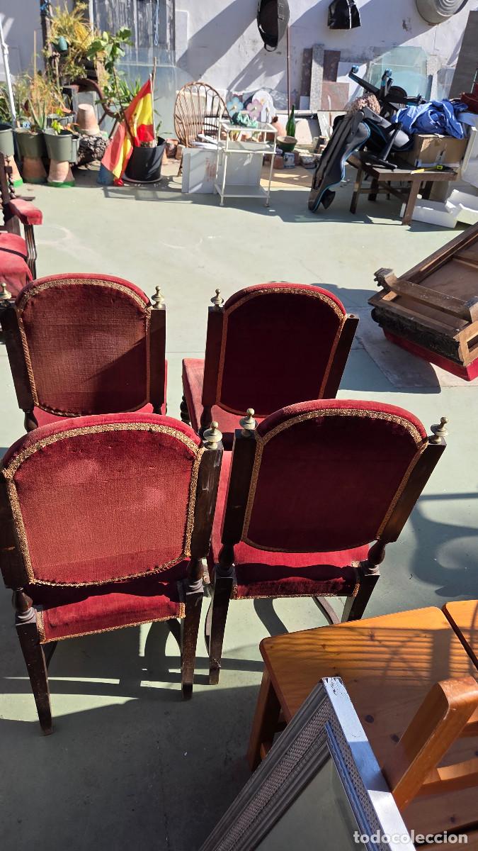 Antig&uuml;edades: 4 sillas antiguas del renacimiento - Foto 14