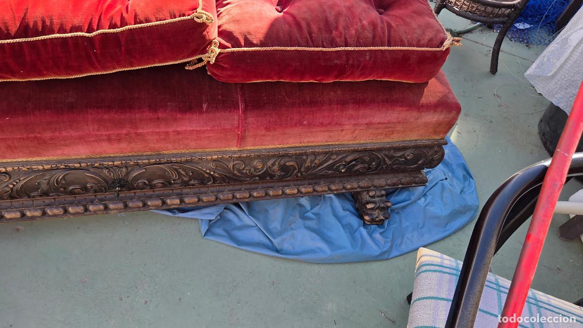 Antig&uuml;edades: sillon canape antiguo del renacimiento - Foto 3