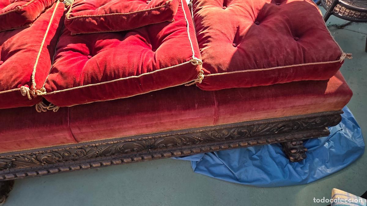 Antig&uuml;edades: sillon canape antiguo del renacimiento - Foto 6