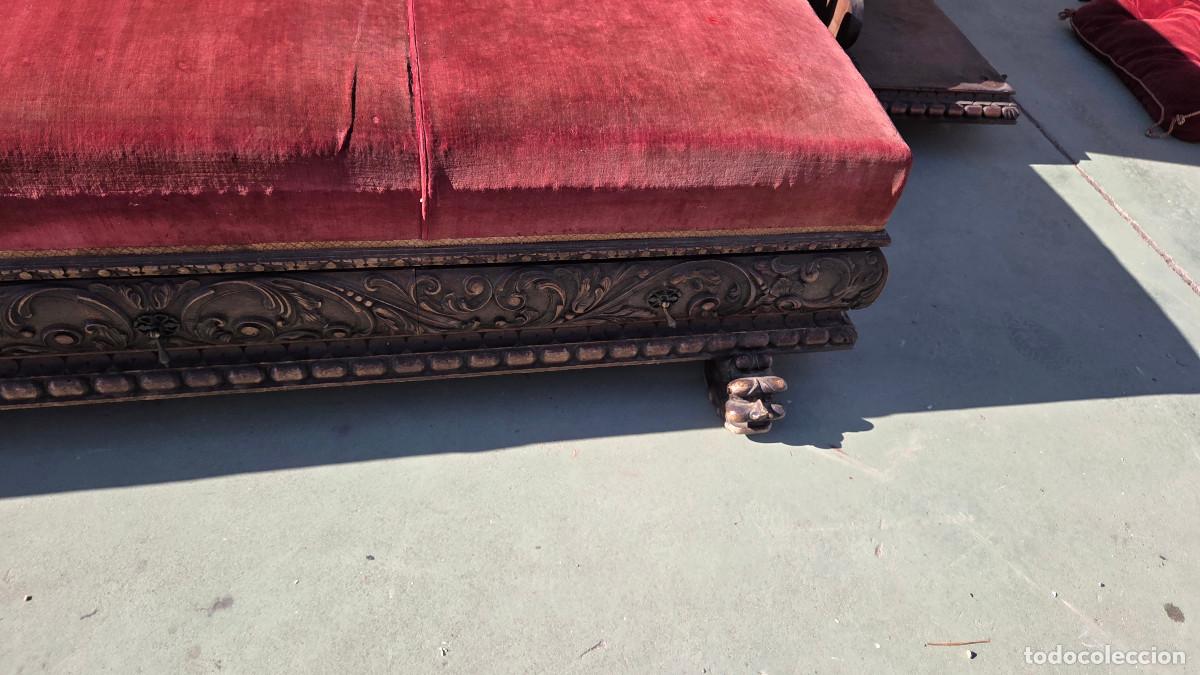 Antig&uuml;edades: sillon canape antiguo del renacimiento - Foto 9