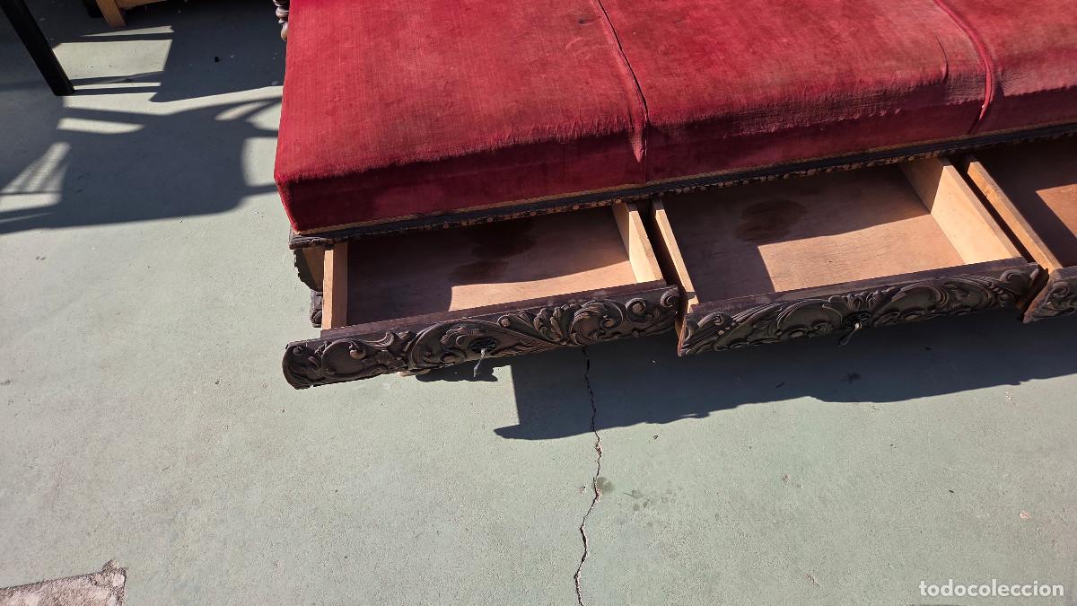 Antig&uuml;edades: sillon canape antiguo del renacimiento - Foto 11