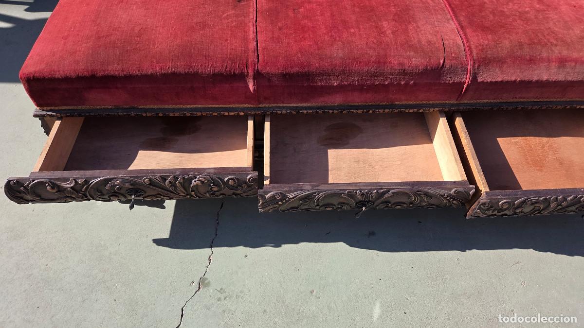 Antig&uuml;edades: sillon canape antiguo del renacimiento - Foto 12
