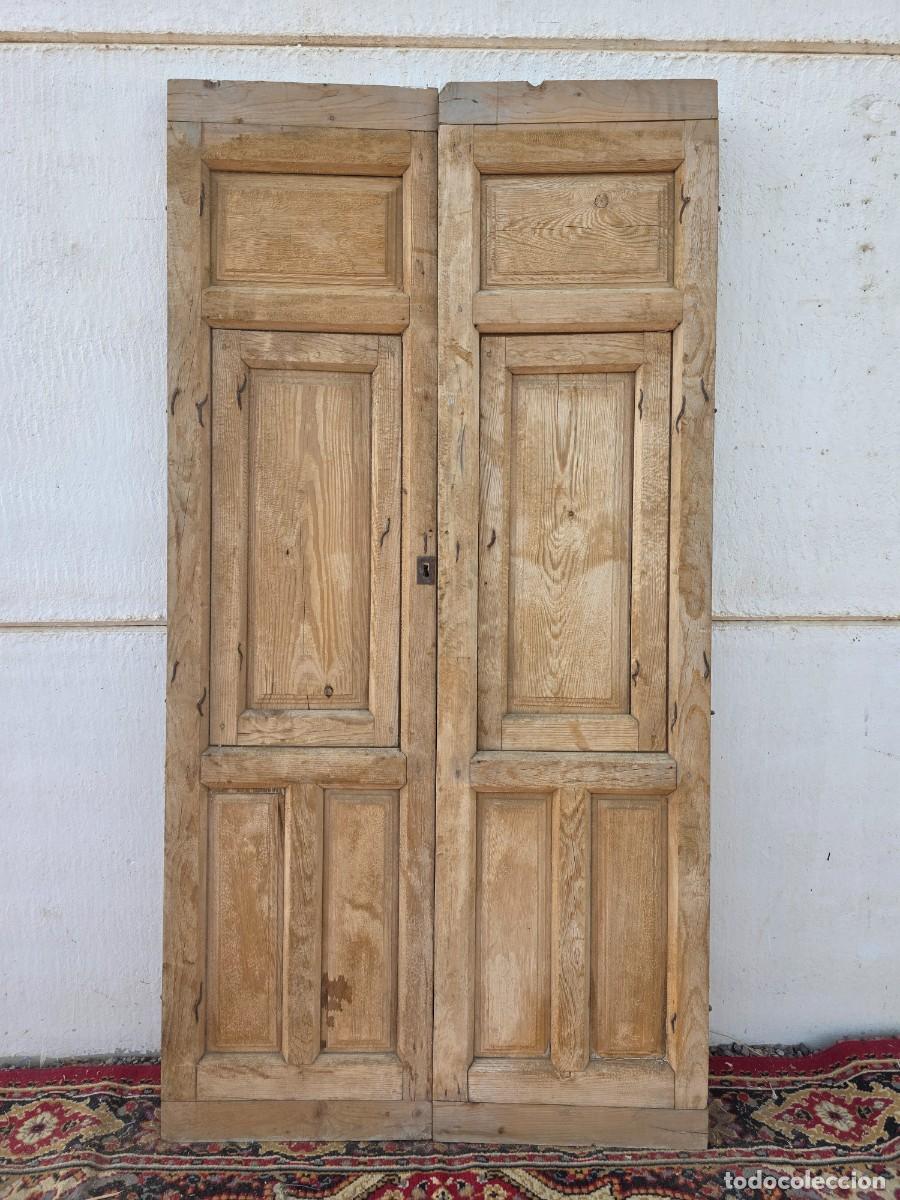 Antiquit&eacute;s: Puerta cristalera antigua de doble hoja