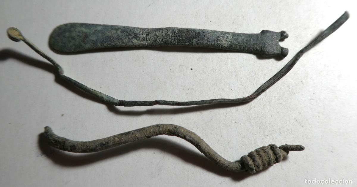 Antig&uuml;edades: 3 objetos antiguos, mangos - Foto 1