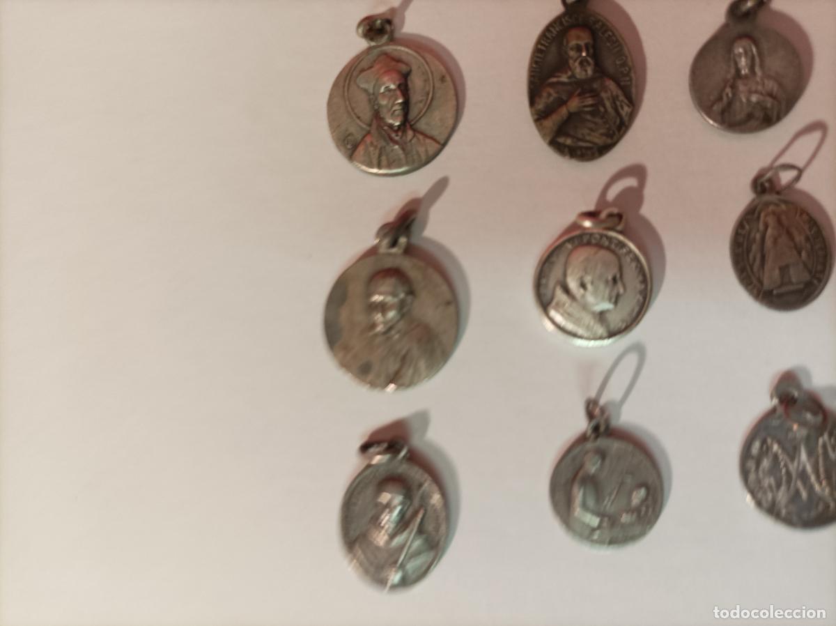 Antig&uuml;edades: LOTE DE MEDALLAS RELIGIOSAS EN PLATA - Foto 4