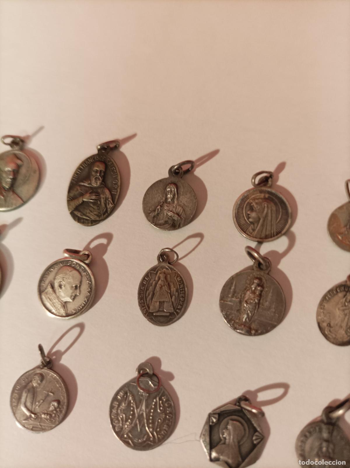 Antig&uuml;edades: LOTE DE MEDALLAS RELIGIOSAS EN PLATA - Foto 5