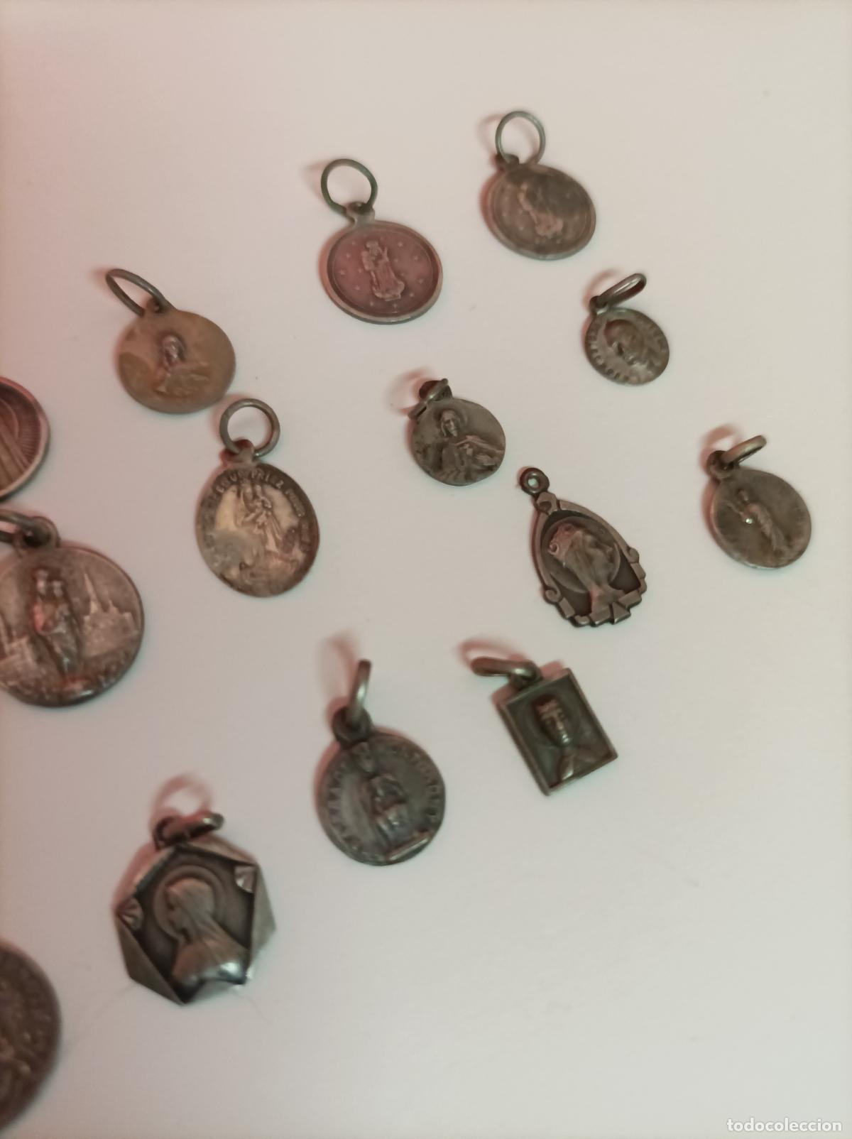 Antig&uuml;edades: LOTE DE MEDALLAS RELIGIOSAS EN PLATA - Foto 7