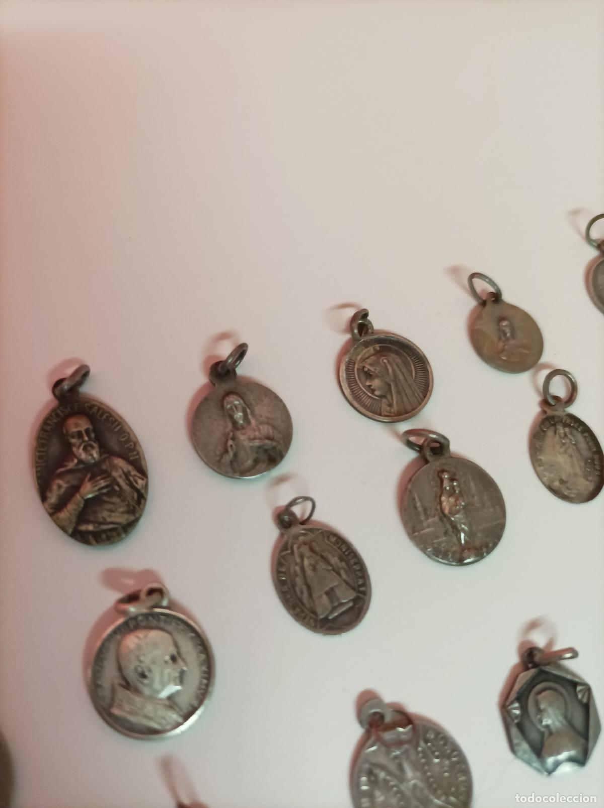 Antig&uuml;edades: LOTE DE MEDALLAS RELIGIOSAS EN PLATA - Foto 9