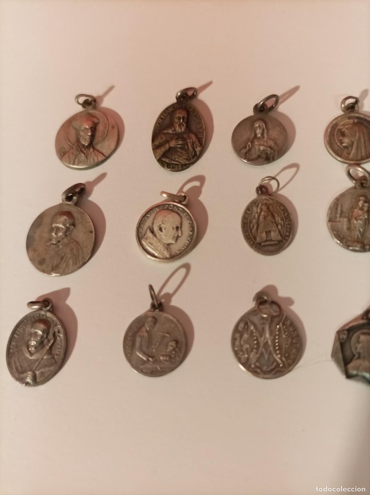 Antig&uuml;edades: LOTE DE MEDALLAS RELIGIOSAS EN PLATA - Foto 13