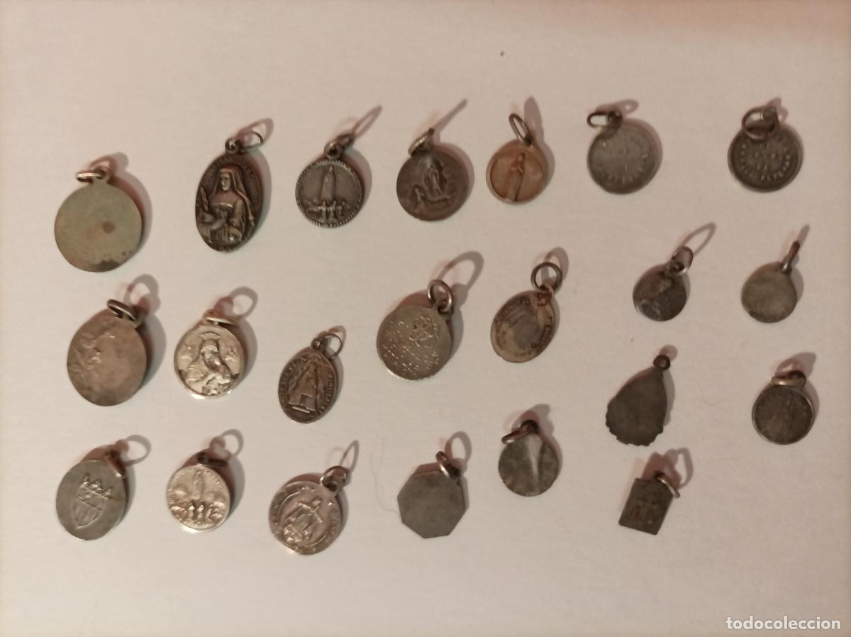 Antig&uuml;edades: LOTE DE MEDALLAS RELIGIOSAS EN PLATA - Foto 14