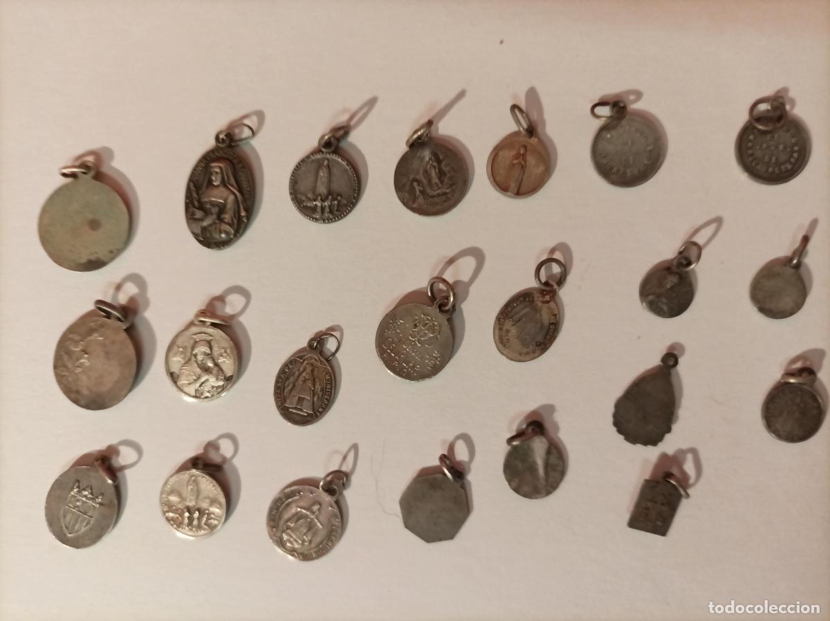 Antig&uuml;edades: LOTE DE MEDALLAS RELIGIOSAS EN PLATA - Foto 15