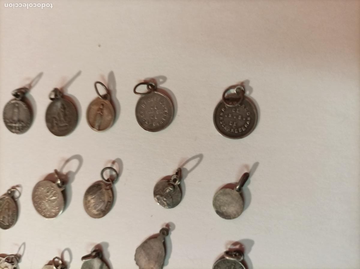 Antig&uuml;edades: LOTE DE MEDALLAS RELIGIOSAS EN PLATA - Foto 19