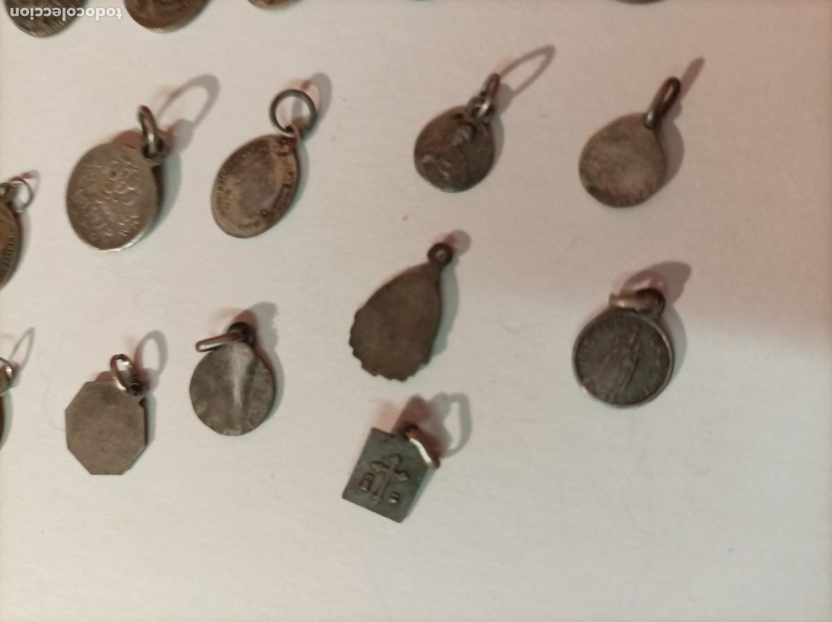 Antig&uuml;edades: LOTE DE MEDALLAS RELIGIOSAS EN PLATA - Foto 20