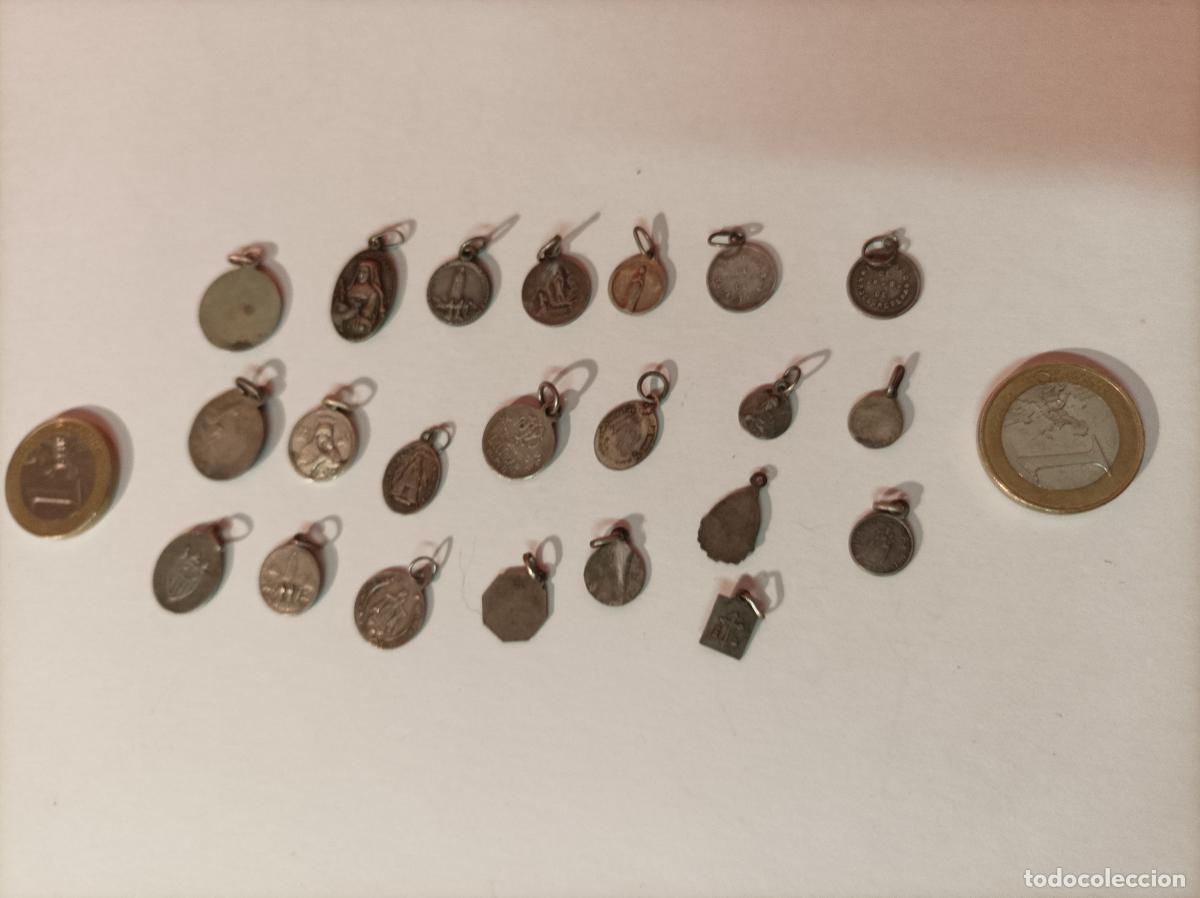 Antig&uuml;edades: LOTE DE MEDALLAS RELIGIOSAS EN PLATA - Foto 21