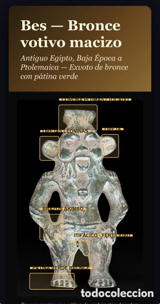 Antiquit&eacute;s: Estatuilla del dios BES