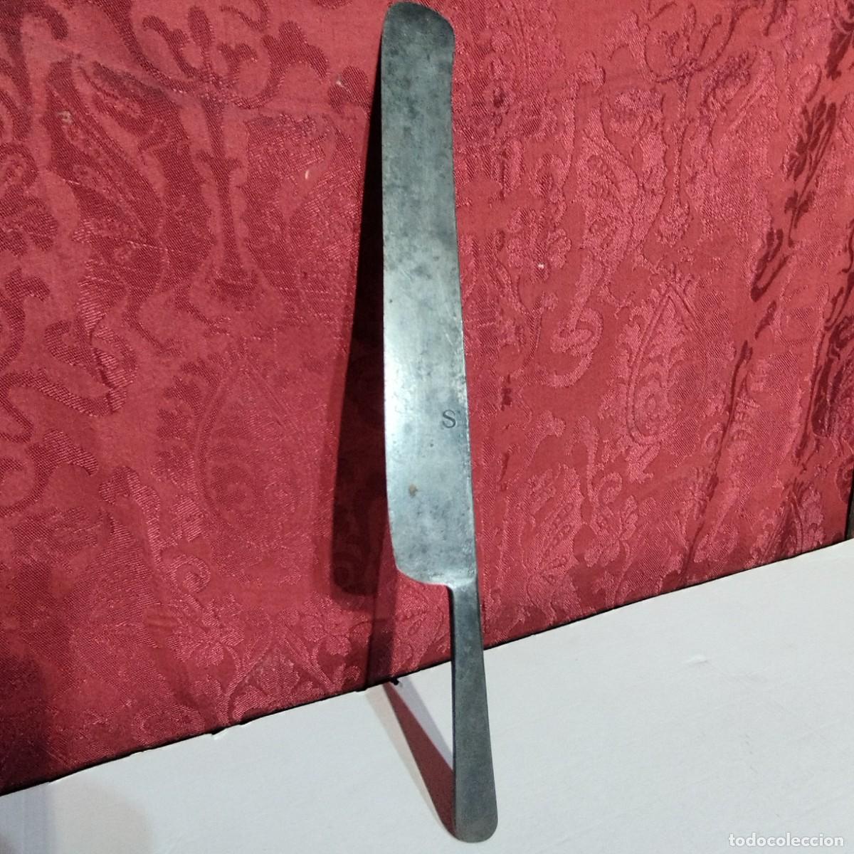 Antig&uuml;edades: ESPATULA CUCHILLO SIN DIENTES PASTELERO HIERRO FORJADO MONOBLOQUE . PRINCIPIOS SIGLO XX - MARCA S -